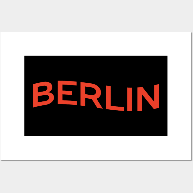 Berlin City Typography Wall Art by calebfaires